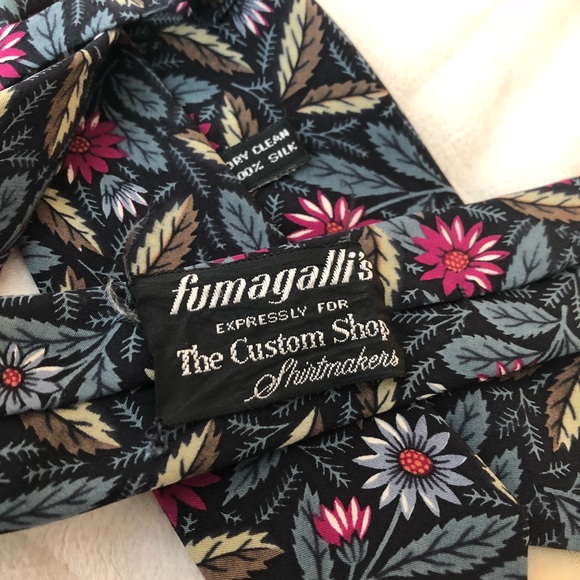 Fumagalli’s Silk Floral Tie - Picture 5 of 5